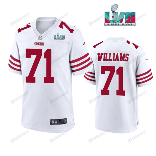 Trent Williams 71 San Francisco 49Ers Super Bowl LVII Men Game Jersey- White