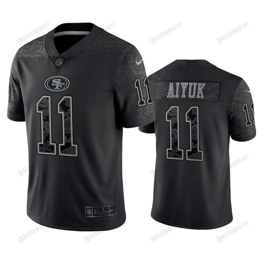 Brandon Aiyuk 11 San Francisco 49ers Black Reflective Limited Jersey - Men