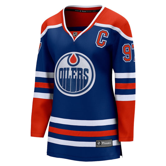 Women's Connor McDavid Fanatics Oilers Home Premier Breakaway Jersey - Blue