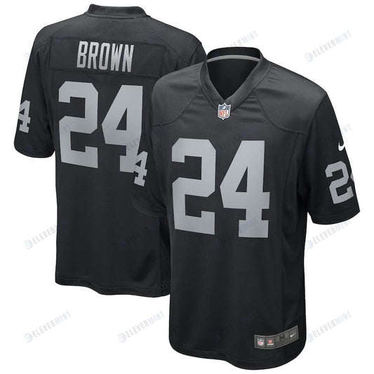 Willie Brown 24 Las Vegas Raiders Men Game Retired Jersey - Black