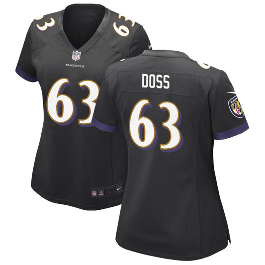 Tykeem Doss Baltimore Ravens Nike Women's Alternate Game Jersey - Black