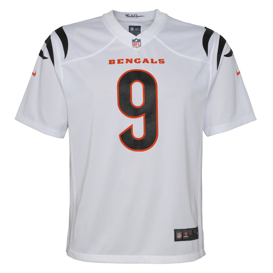 Boys' Grade School Joe Burrow Nike Bengals Game Jersey - White