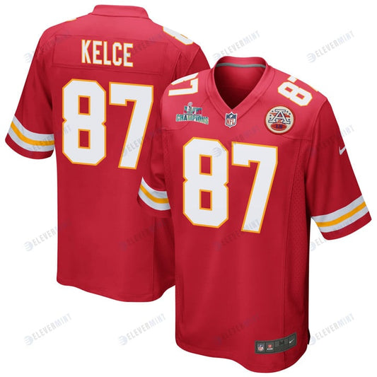 Travis Kelce 87 Kansas City Chiefs Super Bowl LVII Champions Men Game Jersey - Red