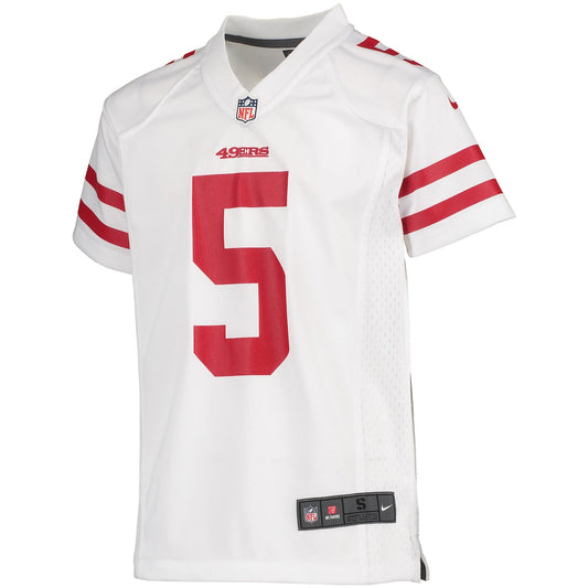 Boys' Grade School Trey Lance Nike 49ers Game Jersey - White