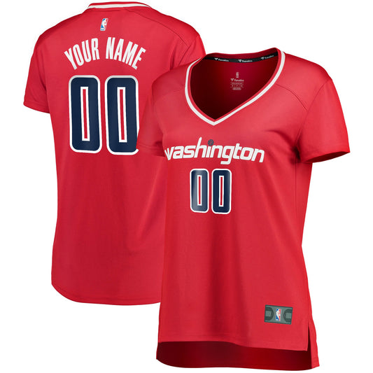 Washington Wizards Fanatics Branded Women's Fast Break Custom Jersey Red - Icon Edition