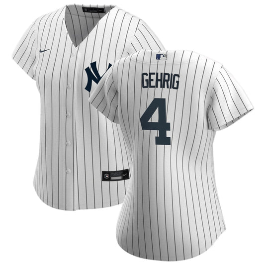 Women's New York Yankees Lou Gehrig Replica Home Jersey - White